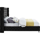 Color_Black  Size_Queen  -- Savan Black Velvet Upholstered Queen Bed IMAGE 10