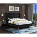  Color_Black  Size_Queen  --  Savan Black Velvet Upholstered Queen Bed IMAGE 4