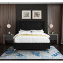  Color_Black  Size_Queen  --  Savan Black Velvet Upholstered Queen Bed IMAGE 8