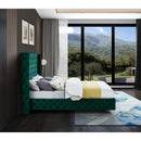  Color_Green  Size_Queen  -- Savan Green Velvet Upholstered Queen Bed IMAGE 12