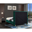  Color_Green  Size_Queen  -- Savan Green Velvet Upholstered Queen Bed IMAGE 13