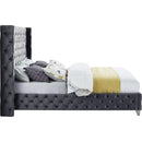  Color_Grey  Size_Queen  -- Savan Grey Velvet Upholstered Queen Bed IMAGE 10