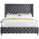  Color_Grey  Size_Queen  --  Savan Grey Velvet Upholstered Queen Bed IMAGE 6