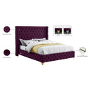  Color_Purple  Size_Queen  -- Savan Purple Velvet Upholstered Queen Bed IMAGE 16