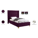  Color_Purple  Size_Twin  --  Savan Purple Velvet Upholstered Twin Bed IMAGE 6