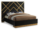  Color_Black  Size_King  -- Meridian Vector Upholstered Panel Bed IMAGE 1