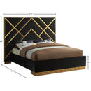 Meridian Vector Black Velvet King Bed IMAGE 5