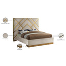 Color_Cream  Size_King  -- Vector Cream Velvet Upholstered King Bed IMAGE 6