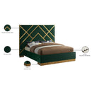  Color_Green  Size_King  -- Vector Green Velvet Upholstered King Bed IMAGE 6