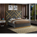  Color_Grey  Size_King  -- Vector Grey Velvet Upholstered King Bed IMAGE 2