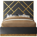  Color_Grey  Size_King  -- Vector Grey Velvet Upholstered King Bed IMAGE 3