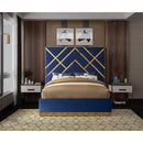  Color_Navy  Size_King  -- Vector Navy Velvet Upholstered King Bed IMAGE 4