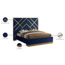  Color_Navy  Size_King  -- Vector Navy Velvet Upholstered King Bed IMAGE 6