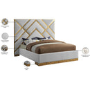  Color_White  Size_King  -- Vector White Velvet Upholstered King Bed IMAGE 6