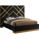 Meridian Vector Queen Upholstered Platform Bed VectorBlack-Q IMAGE 1