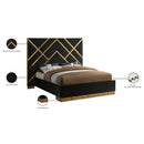  Color_Black  Size_Queen  -- Vector Black Velvet Upholstered Queen Bed IMAGE 6