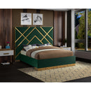  Color_Green  Size_Queen  -- Vector Green Velvet Upholstered Queen Bed IMAGE 2