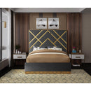  Color_Grey  Size_Queen  -- Vector Grey Velvet Upholstered Queen Bed IMAGE 4