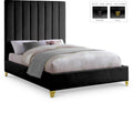  Color_Black  Size_Full  -- Meridian Via Upholstered Panel Bed IMAGE 1