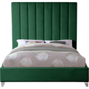  Color_Green  Size_Full  -- Via Green Velvet Upholstered Full Bed IMAGE 5