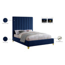  Color_Navy  Size_Full  -- Via Navy Velvet Upholstered Full Bed IMAGE 10