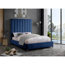  Color_Navy  Size_Full  -- Via Navy Velvet Upholstered Full Bed IMAGE 3