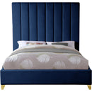  Color_Navy  Size_Full  -- Via Navy Velvet Upholstered Full Bed IMAGE 6
