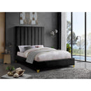  Color_Black  Size_King  -- Via Black Velvet Upholstered King Bed IMAGE 4