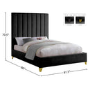  Color_Black  Size_King  -- Via Black Velvet Upholstered King Bed IMAGE 9