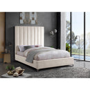  Color_Cream  Size_King  -- Via Cream Velvet Upholstered King Bed IMAGE 3