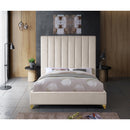 Meridian Via Cream Velvet King Bed IMAGE 8