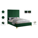  Color_Green  Size_King  -- Via Green Velvet Upholstered King Bed IMAGE 10