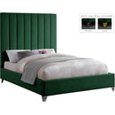  Color_Green  Size_King  -- Via Green Velvet Upholstered King Bed IMAGE 2