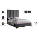  Color_Grey  Size_King  -- Via Grey Velvet Upholstered King Bed IMAGE 10