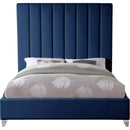  Color_Navy  Size_King  -- Via Navy Velvet Upholstered King Bed IMAGE 5