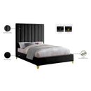  Color_Black  Size_Queen  -- Via Black Velvet Upholstered Queen Bed IMAGE 10