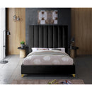  Color_Black  Size_Queen  -- Via Black Velvet Upholstered Queen Bed IMAGE 8