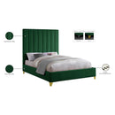 Meridian Via Green Velvet Queen Bed IMAGE 10