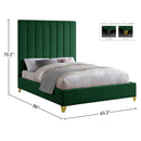  Color_Green  Size_Queen  -- Via Green Velvet Upholstered Queen Bed IMAGE 9