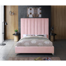  Color_Pink  Size_Queen  -- Via Pink Velvet Upholstered Queen Bed IMAGE 7
