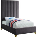 Meridian Via Twin Upholstered Platform Bed ViaGrey-T IMAGE 1