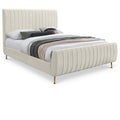  Color_Cream/ Gold  Size_Full  -- Meridian Zara Upholstered Panel Bed IMAGE 1