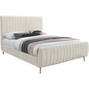Meridian Zara Full Upholstered Platform Bed ZaraCream-F IMAGE 1