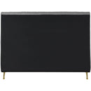  Color_Gold/ Grey  Size_Full  -- Zara Grey Velvet Upholstered Full Bed IMAGE 5