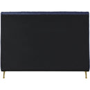  Color_Gold/ Navy  Size_King  -- Zara Navy Velvet Upholstered King Bed IMAGE 5