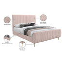  Color_Gold/ Pink  Size_King  -- Zara Pink Velvet Upholstered King Bed IMAGE 10