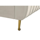  Color_Cream/ Gold  Size_Twin  -- Zara Cream Velvet Upholstered Twin Bed IMAGE 7