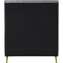  Color_Gold/ Grey  Size_Twin  -- Zara Grey Velvet Upholstered Twin Bed IMAGE 5