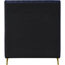  Color_Gold/ Navy  Size_Twin  -- Zara Navy Velvet Upholstered Twin Bed IMAGE 5