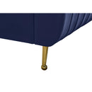  Color_Gold/ Navy  Size_Twin  -- Zara Navy Velvet Upholstered Twin Bed IMAGE 7
